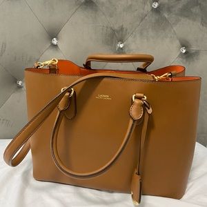 Lauren Ralph Lauren Large Leather Marcy Satchel